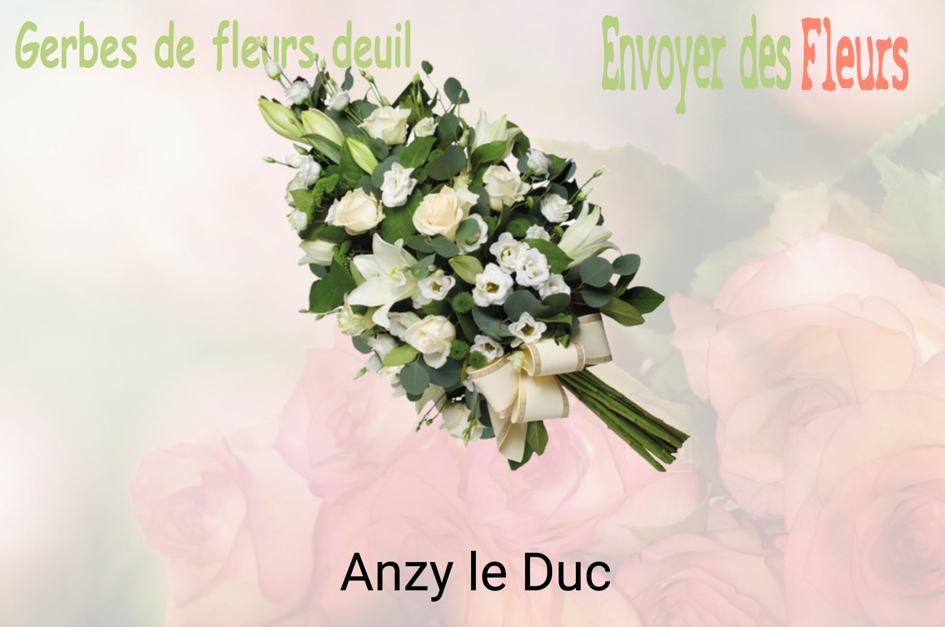 Gerbe de fleurs de deuil livrée à Anzy-le-Duc